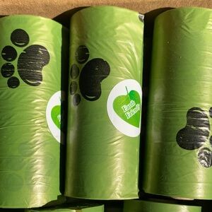 Green Party Waste Bags - Eco-Friendly Home Party Supplies pack of two